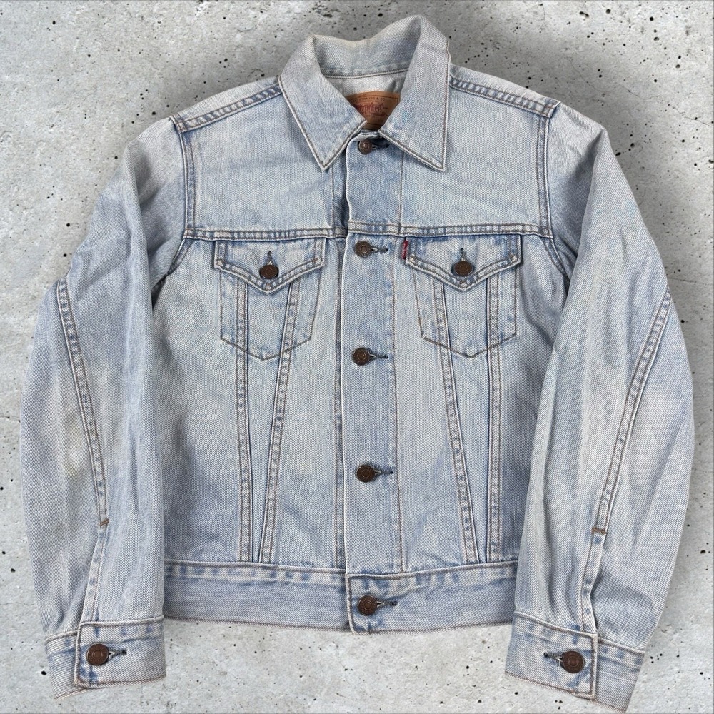 Vintage Levis Denim Trucker Jacket Women's Medium 78500 Type 3 Light Wash‎ 90s
